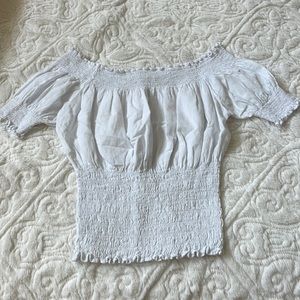 Off the shoulder white crop